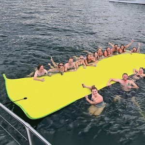 Huxxion Floating Water Mat 9/12/18 Ft, 3 Layer Tear Resistant XPE Foam Floating Mat for Lake Pool Beach and Ocean - 1 of 4