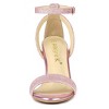 Allegra K Women's Glitter Open Toe Ankle Buckle Strap Stiletto High Heel Sandals - 2 of 4