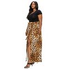 L I V D Women's Leopard Wrap Maxi Skirt - 2 of 3