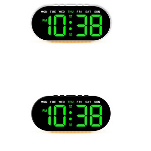 REGALWOVEN 2 Pcs Digital Plastic Corded Electric Adjustable Accurate Alarm Clock 7.1 x 3.1 x 1.2 inch - 1 of 4