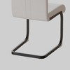CAVINAS Modern Dining Chairs, PU Faux Leather High Back Upholstered Side Chair with C-shaped Tube Plating Black Metal Legs, Set of 2 - 4 of 4