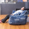 Hooseng Bean Bag Chair, Bean Bag Sofa with Tufted Soft Stuffed Filling, Big Bean Bag Chairs for Adults Oversized Beanbag Chair Lazy Sofa - 3 of 4