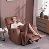 Bestier Manual Massage Rocker Recliner Chair, 360° Swivel Glider Lounge Chair, Recliner Sofa with Side Pockets, Cup Holders, Brown - 2 of 4