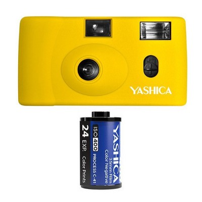 YASHICA MF-1 Snapshot Art 35mm Film Camera Set (Yellow)