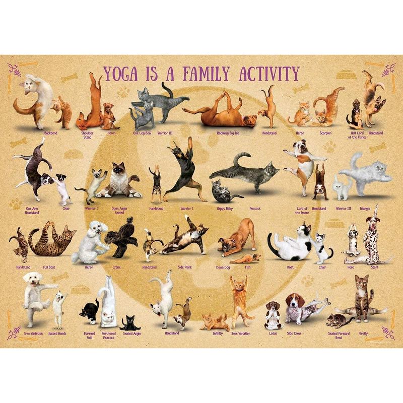 Eurographics Inc. Yoga is a Family Activity 500 Piece Jigsaw Puzzle, 3 of 6