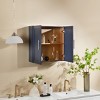 Rbied 24 in. W x 7.63 in. D x 24 in. H Kitchen Bathroom Storage Wall Cabinet Sideboard with Adjustable Shelves747495291871 - 2 of 4