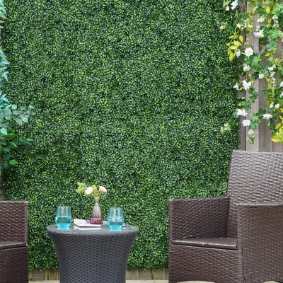 12 Pack 20" x 20" Green Artificial Boxwood Panels