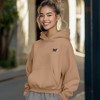 Dalix Butterfly Embroidery Relaxed Hoodie Soft Fleece Sweatshirt Fit Lounge Womens - 3 of 4