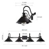 PAKOKULA 4-Lights Black Modemn Dimmable Bathroom Vanity Light with Metal Cone shade - 4 of 4