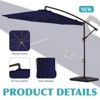 Hyleory Beeram 10FT Round Cantilever Umbrella with Counterweight - 4 of 4