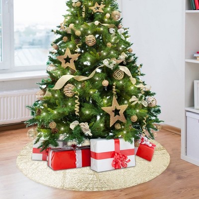 Joyin Gold Sequin Christmas Tree Skirt 48in : Target