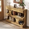 Hommoo 3-Tier Farmhouse Console Table with Storage Shelves - 4 of 4