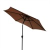 Okak 8.8 FT Outdoor Patio Umbrella with Push Button Tilt and Resin Square Base Market Table Umbrella with Crank Lift for Pool Deck Garden - 3 of 4