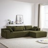 108" Chenille Modular Sectional Sofa,Upholstered L-Shape Sofa with 6 Pillows,Free Combination for Home Living Room-Baofuwish - 3 of 4