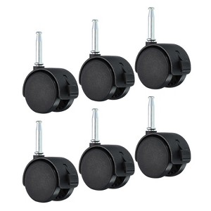 Unique Bargains Nylon Furniture Replacement 360 Degree Swivel Stem Casters with Brake - 1 of 4