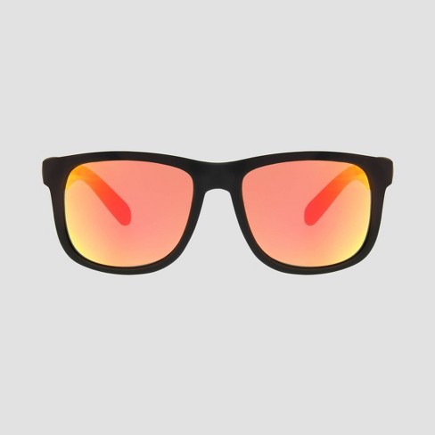 Mens orange best sale lens sunglasses