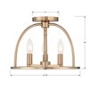 Crystorama Lighting Abbott 3 - Light Flush Mount in  Vibrant Gold - 2 of 4