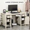 Farmhouse Computer Desk with Storage, Home Office Desk with 2 Drawers and 2 Cabinets - 4 of 4