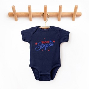 The Juniper Shop Western Stars And Stripes Baby Bodysuit - 1 of 2