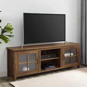 NicBex TV Stand for 80 Inch TV with 2 Glass-Door Cabinets,TV Entertanment Center with Open Shelves,Modern TV Console Table for Living Room - 1 of 4