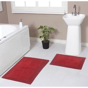 Home Weavers Luxury Collection 100% Cotton Tufted Bathroom Rug Set, Non-Slip Latex Bath Rug Set - 1 of 4