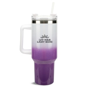 100 North Let Your Light Shine Rising Sun Wrap-Around 40 Oz. Stainless Steel Water Bottle Coffee Mug, Spill & Leak Resistant, Travel Tumbler with - 1 of 4