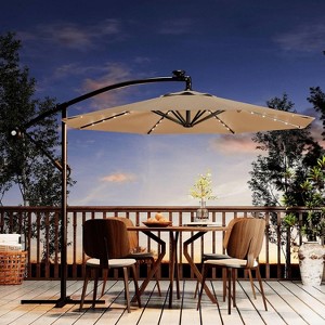 10ft Offset Patio Umbrella, Cantilever Umbrella with Easy Lift & Tilt Adjustment - 1 of 4