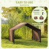 Vynxaria Brown PawHut Dog Shade Shelter, Portable Pet Tent, Water Resistant Dog House - 4 of 4