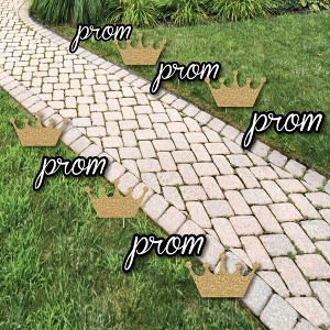 Big Dot of Happiness Prom - Crown Lawn Decorations - Outdoor Prom Night Party Yard Decorations - 10 Piece - 1 of 4