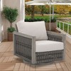 COWLOWN Outdoor Swivel Wicker Chairs Set, Patio Rattan Seating with Cushions, 360 Rotation, Weather-Resistant Design for Porch, Deck, Garden - 3 of 4