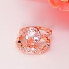 Amara Wedding Ring Set for Women Rose Gold Plated Engagement Ring Wedding Band Cubic Zirconia by Ginger Lyne - image 3 of 4