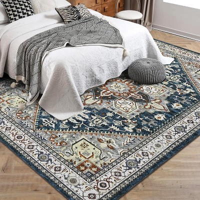 Garvee Vintage Area Rugs, Ultra-Soft Non-Slip Stain Resistant Print Floor Carpet for Living Room Bedroom