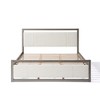 King Size Platform Bed with Ivory Boucle Fabric Headboard - 4 of 4