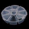 Unique Bargains Round Plastic 8 Compartments Earrings Necklaces Storage Box 2 Pcs - 2 of 3