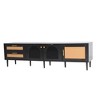 CAVINAS Rattan TV Stand for 80" TVs, 70.8" Media Console with 3 Cabinets & 2 Drawers,MDF LED Light Entertainment Center for Living Room - 4 of 4