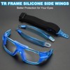 Unique Bargains PC Silicone Adjustable Strap Lightweight Professional Sports Goggles 1 Pc - 3 of 4