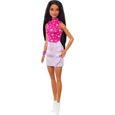Barbie Fashionistas Doll with Black Hair and Iridescent Skirt