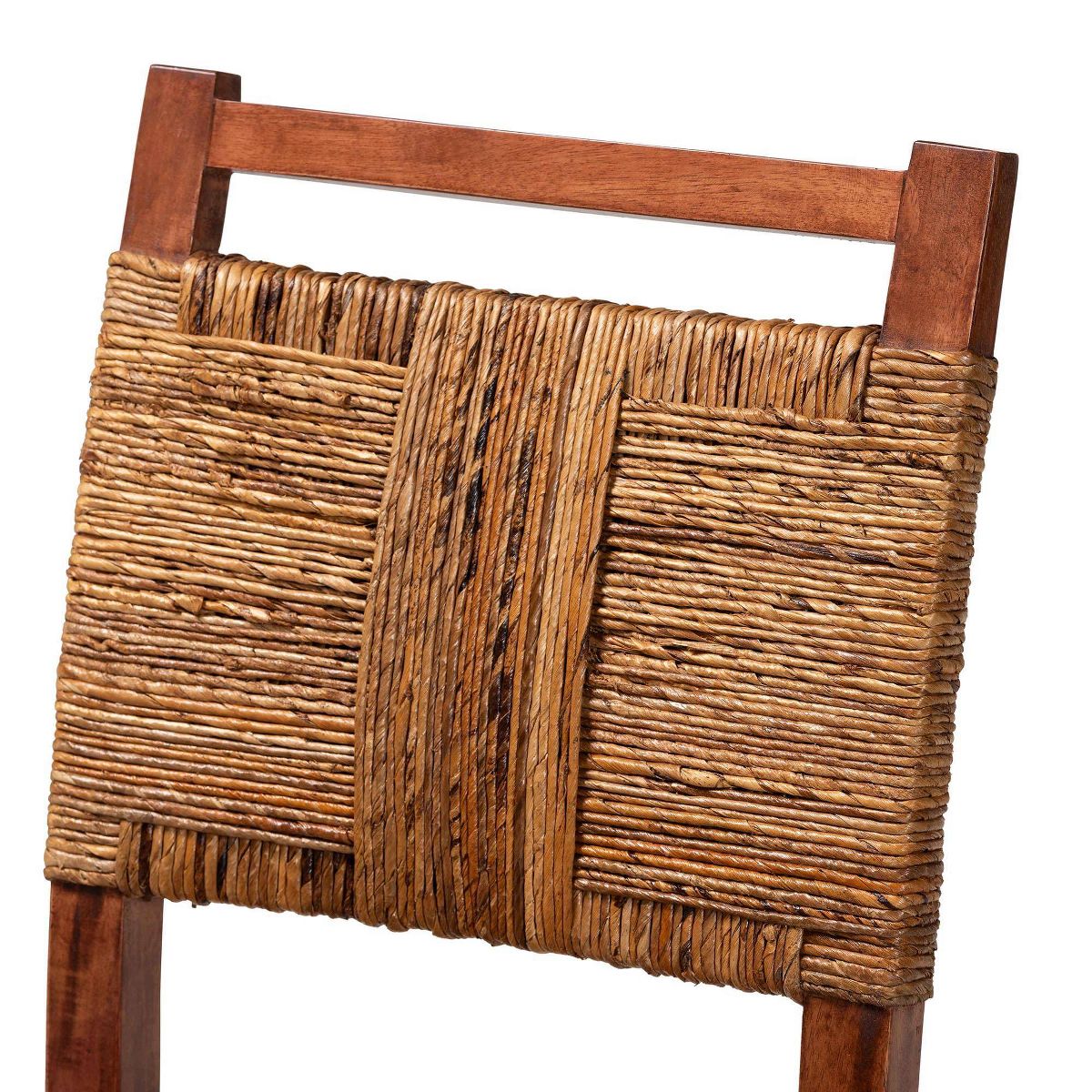 bali & pari Chabela Handwoven Seagrass Set of 2 Dining Chair Natural Brown/Light Brown - thumbnail 4