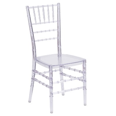 Riverstone Furniture Collection Leather Chiavari Chair Clear