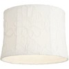 Springcrest Nimes 13" Top x 14" Bottom x 10" High x 10" Slant Lamp Shade Replacement Medium White Drum Modern Fabric Softback Washer Harp Finial - 3 of 4