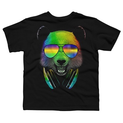 Boy's Design By Humans DJ Panda By clingcling T-Shirt