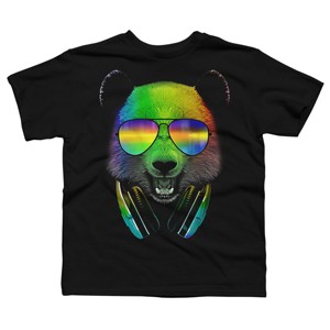 Boy's Design By Humans DJ Panda By clingcling T-Shirt - 1 of 4