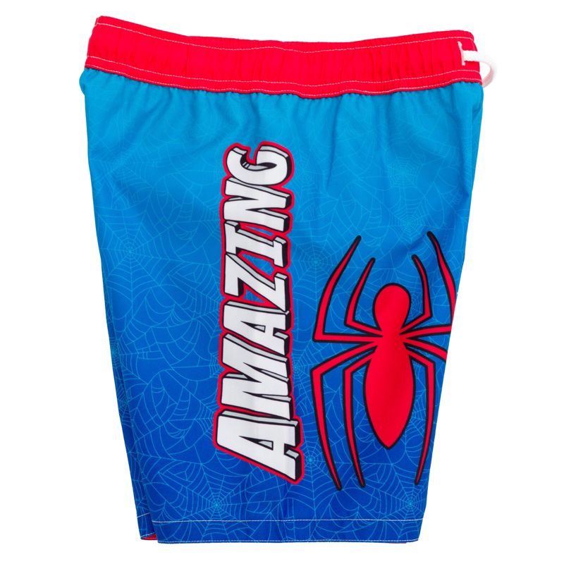 Marvel Spider-Man Avengers Spidey and His Amazing Friends UPF 50+ Swim Trunks Toddler to Big Kid, 3 of 4