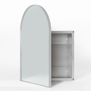 CSBDHome Recessed Framed 1 Door Medicine Cabinet with 2 Adjustable Shelves - 1 of 4