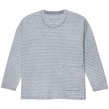 Gerber Toddler Boys' Striped Sweater with Pocket - Gray Heather - 18 Months