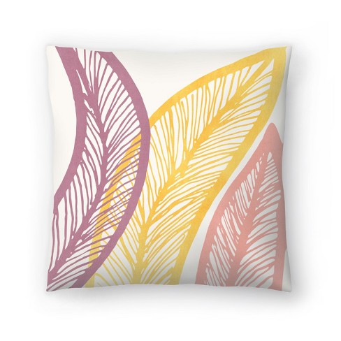 Large Leaf Study Ii By Modern Tropical Throw Pillow - Americanflat