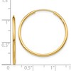 Black Bow Jewelry 1.5mm x 26mm 14k Yellow Gold Polished Round Endless Hoop Earrings - 4 of 4