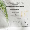 Paperclip Chain Link Dangle Earrings for Women Gold or Silver Stainless Steel Ginger Lyne Collection - 3 of 4