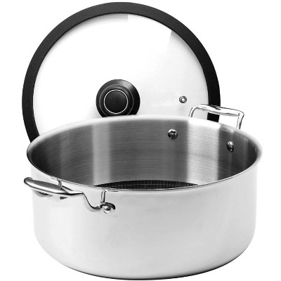 Frieling Black Cube, Stockpot w/ Lid, 11" dia., 7.5 qt., Stainless steel/quick release