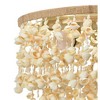 15" Round Metal and Shell Flush Mount Ceiling Light, Wall Sconce - 2 of 3
